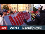 DEUTSCHLAND: Demonstranten besetzen Platz in Erfurter Innenstadt | WELT LIVESTREAM