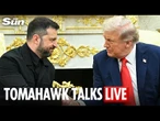 LIVE: Trump to host Zelensky for Tomahawk missile talks in Washington