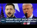 UKRAINE: Donald Trump setzt sich durch! USA erhalten Rohstoffe für die Waffenhilfe gegen Russland