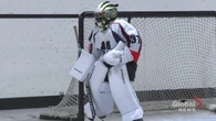 9-year-old Saskatchewan goalie cutting grass for gear and goodwill