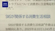 消費者白書 SNS関係のトラブルなどの相談 初の年間10万件超に