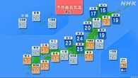 広い範囲で真夏日予想 熱中症対策を 台風6号の最新情報に注意