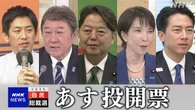 自民党総裁選 あす投開票へ 決選投票を見据えた動きが激化