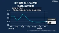 コメ価格 向こう3か月の見通し 在庫増を背景に下落の見方強い