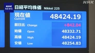 株価 800円以上値上がり 政治めぐる不透明感薄らぐとの見方