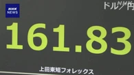 円相場 1ドル＝161円台後半 神経質な取り引き続く