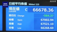 株価 午前は値下がり イラン情勢の先行き不透明との見方で