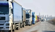 На границе с Россией в Павлодарской области скопились грузовики