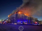 Пожар в здании облакимата Актобе: флаг Казахстана спасли от огня
