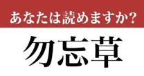 【難読漢字】「勿忘草」って読めますか？ 意外と読めない…