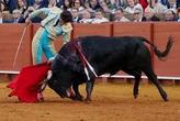 Todo para Roca Rey en Sevilla: lote de Puerta del Príncipe, triunfo menor