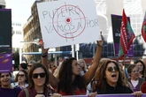 El feminismo reivindica en Madrid una ley abolicionista de la prostitución: "Es hipócrita condenar los audios de Ábalos y Koldo y luego impedir la ley abolicionista"