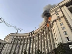 Rusia lanza su mayor ataque aéreo contra Ucrania e incendia el edificio del gobierno