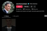 Sánchez inaugura su cuenta de 'TikTok' con un vídeo donde denuncia "el genocidio que se está perpetrando en Gaza"