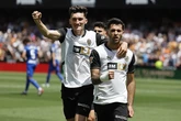 El Valencia libera sus sueños endosando una goleada al Getafe