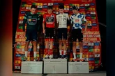Así fue el podio improvisado de la Vuelta a España tras su suspensión por los disturbios contra Israel