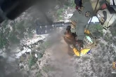 Rescate de película de un perro accidentado que no podía andar por sus propias patas