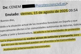 El Gobierno preguntó por la "disponibilidad de medios aéreos" en las autonomías al quinto día, con tres regiones ya devoradas