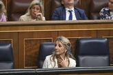 Yolanda Díaz en Cataluña, sobre la OPA de BBVA al Sabadell: "Puede suponer el despido de 5.000 trabajadores, es un gravísimo error"
