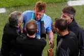 De Bruyne se retira de la final conmocionado y llorando tras un golpe con Rudiger