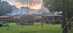 Firefighters battle blaze at Zoo Lake Bowls Club in Johannesburg