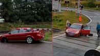 Katowice: dramatyczne chwile na przejeździe kolejowym. Auto zepsuło się na torach