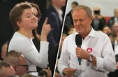 "Nie okazuje pani szacunku". Zakłóciła wystąpienie Tuska