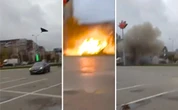 Dron uderzył w Sumy. Świadek wszystko nagrał
