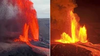 Widowiskowa erupcja wulkanu na Hawajach. Potężna eksplozja lawy