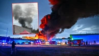 Pożar na pogorzelisku. Kłęby dymu nad Mińskiem Mazowieckim