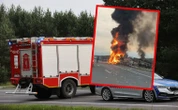 Ciężarówka w ogniu. Gigantyczny pożar na drodze S5