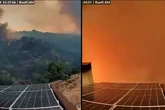 Una cámara graba el brutal avance del incendio de Madrid: las llamas rodean una casa en solo ocho minutos
