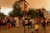 Momento en el que los vecinos de Sotillo de la Adrada son desalojados por el incendio