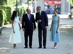 Los Reyes Felipe y Letizia celebran con Alberto y Charlene de Mónaco 150 años de relaciones con una cita histórica en el Botánico