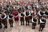 Bagpipers smash world record with rendition of AC/DC rock classic