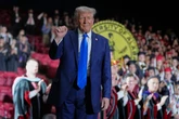 Trump on the stump again at commencement with rambling stories