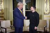 Trump returns to world stage as he meets Zelensky in Paris