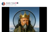 Trump posts AI video of himself bombing protesters with brown liquid