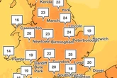 Mapped: Where the UK will see up to 25C temperatures this week