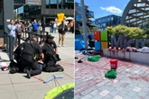 18 activists arrested in Gaza protest outside of Microsoft HQ