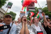 Thousands of pro-Palestine demonstrators march on Whitehall