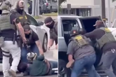 Moment dad of three Marines ‘beaten by masked agents in parking lot’