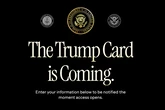 Trump launches site for $5m Gold Card and is mocked for its cheap look