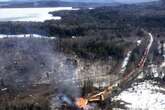 Train crash that created huge forest fire was caused by beavers