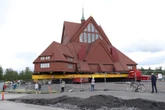 Wooden church to be slowly inched down road in town relocation