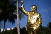Trump’s giant gold statue divides members at his golf club