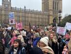 Tens of thousands march across UK in solidarity with women globally