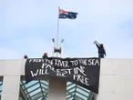 Pro-Palestinian protesters climb on roof of Australian’s parliament