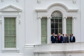 ‘Sir, why are you on the roof?’ Trump views White House ballroom site