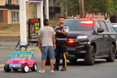Man arrested for drink driving in children’s pink Barbie Jeep